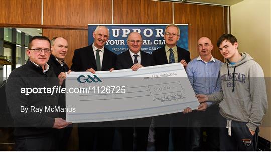 Presentation of prizes to the winners of the GAA National Club Draw