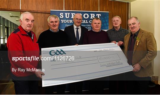 Presentation of prizes to the winners of the GAA National Club Draw
