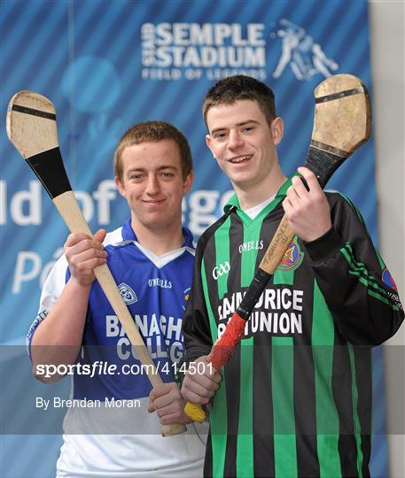 Photocall ahead of the All-Ireland Vocational Schools and Colleges A Hurling Finals