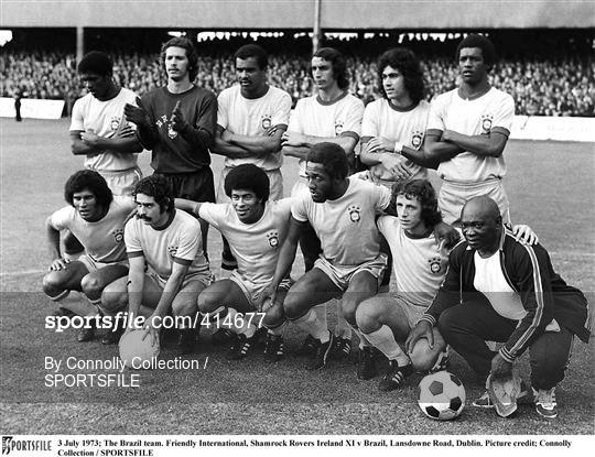 Shamrock Rovers XI v Brazil - Friendly International 1973