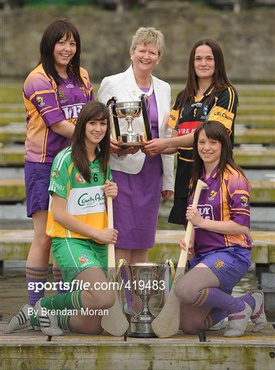 Division 1 and 2 Camogie National League Final Captains Photocall