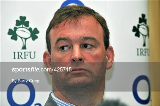 IRFU Media Conference and Squad Announcement