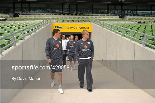 Republic of Ireland Squad visit Aviva Stadium for the First Time