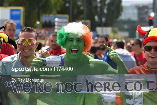 Supporters at Republic of Ireland v Belgium - UEFA Euro 2016 Group E