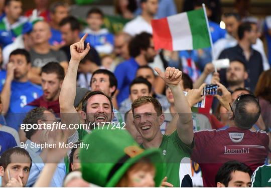 Supporters at Italy v Republic of Ireland - UEFA Euro 2016 Group E Supporters at Italy v Republic of Ireland - UEFA Euro 2016 Group E