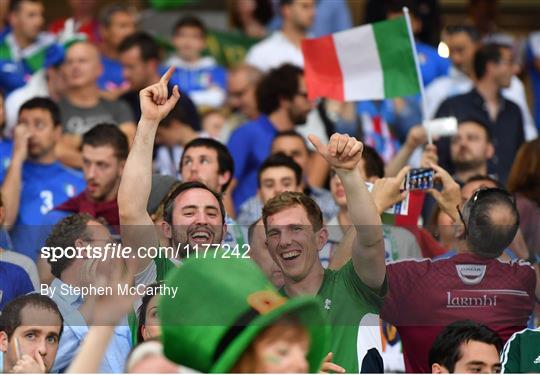 Supporters at Italy v Republic of Ireland - UEFA Euro 2016 Group E