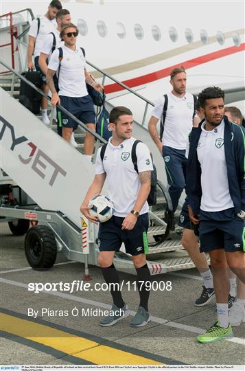 Republic of Ireland Team Return from UEFA Euro 2016