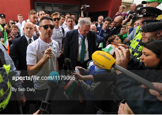 Republic of Ireland Team Returning from UEFA Euro 2016