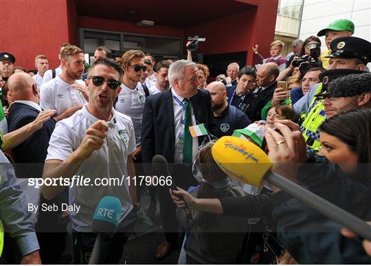 Republic of Ireland Team Returning from UEFA Euro 2016