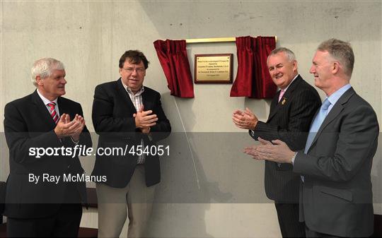 An Taoiseach Brian Cowen and GAA President Christy Cooney at the official opening of O'Connor Park