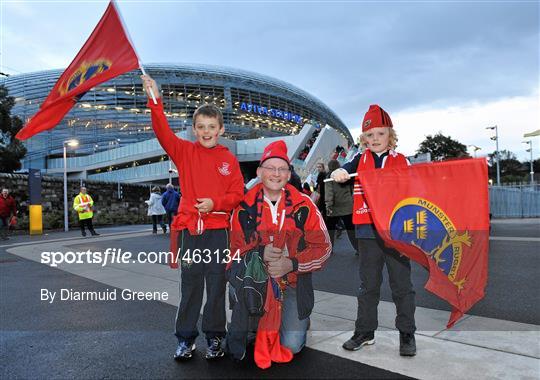 Supporters at the Leinster v Munster Celtic League game