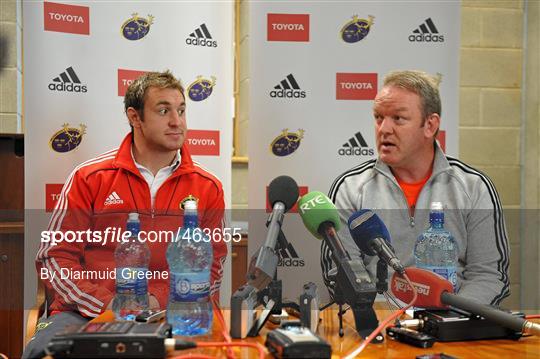 Munster Rugby Press Conference - Tuesday 5th October