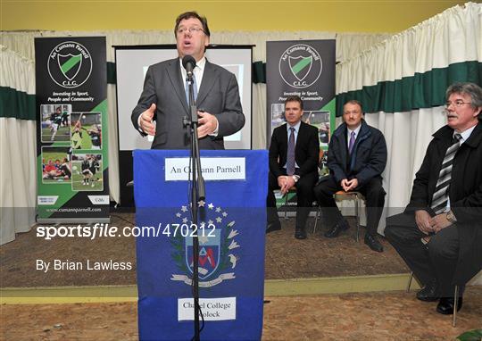 An Taoiseach Brian Cowan at 'Turning of the Sod'  for the New Parnells’ GAA club Development