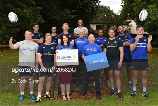 Leinster Rugby Charity Partnership announcement with Aware and Debra Ireland