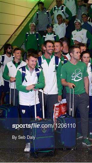 Team Ireland arrive home from the Games of the XXXI Olympiad