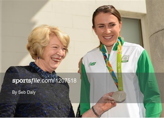 President of Ireland Michael D Higgins hosts a reception for the Irish Olympic Team
