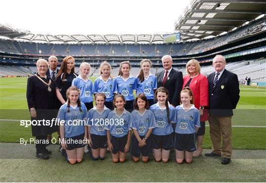INTO Cumann na mBunscol GAA Respect Exhibition Go Games at Dublin v Kerry - GAA Football All-Ireland Senior Championship Semi-Final INTO Cumann na mBunscol GAA Respect Exhibition Go Games at Dublin v Kerry - GAA Football All-Ireland Senior Championship Semi-Final