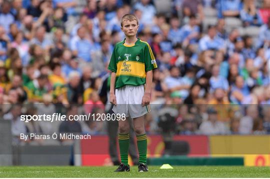 INTO Cumann na mBunscol GAA Respect Exhibition Go Games at Dublin v Kerry - GAA Football All-Ireland Senior Championship Semi-Final INTO Cumann na mBunscol GAA Respect Exhibition Go Games at Dublin v Kerry - GAA Football All-Ireland Senior Championship Semi-Final