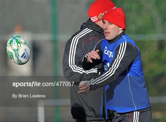 Munster Rugby Squad Training - Wednesday 8th December