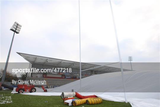 Ravenhill Pitch Heating System in Operation Ahead of Weekend's Heineken Cup Game