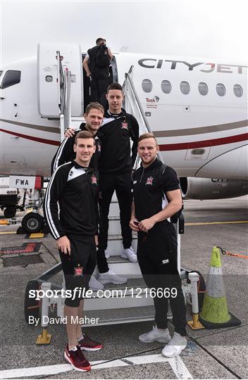 Dundalk FC Departure and Arrival for UEFA Europa League Game