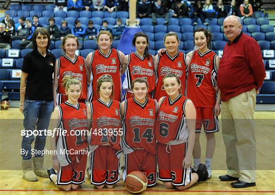 Calasanctius College, Oranmore, Galway, v St. Vincents Secondary School, Cork - Basketball Ireland Girls U16A Schools Cup Final Calasanctius College, Oranmore, Galway, v St. Vincents Secondary School, Cork - Basketball Ireland Girls U16A Schools Cup Final