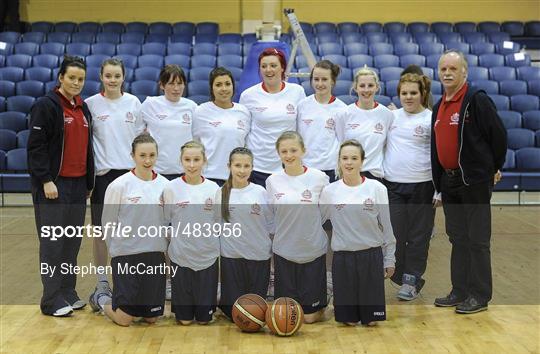 Calasanctius College, Oranmore, Galway, v St. Vincents Secondary School, Cork - Basketball Ireland Girls U16A Schools Cup Final Calasanctius College, Oranmore, Galway, v St. Vincents Secondary School, Cork - Basketball Ireland Girls U16A Schools Cup Final