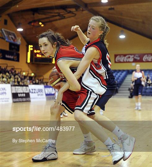 Calasanctius College, Oranmore, Galway, v St. Vincents Secondary School, Cork - Basketball Ireland Girls U16A Schools Cup Final Calasanctius College, Oranmore, Galway, v St. Vincents Secondary School, Cork - Basketball Ireland Girls U16A Schools Cup Final