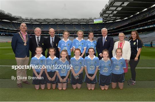 INTO Cumann na mBunscol GAA Respect Exhibition Go Games at Dublin v Mayo - GAA Football All-Ireland Senior Championship Final INTO Cumann na mBunscol GAA Respect Exhibition Go Games at Dublin v Mayo - GAA Football All-Ireland Senior Championship Final