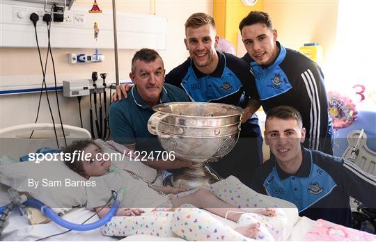All-Ireland Senior Football Championship winners visit Our Lady's Children's Hospital Crumlin & Temple Street Children's Hospital
