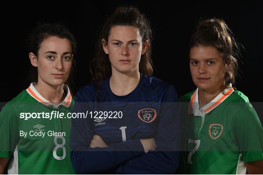 Republic of Ireland Women's Under 19 Squad Portraits