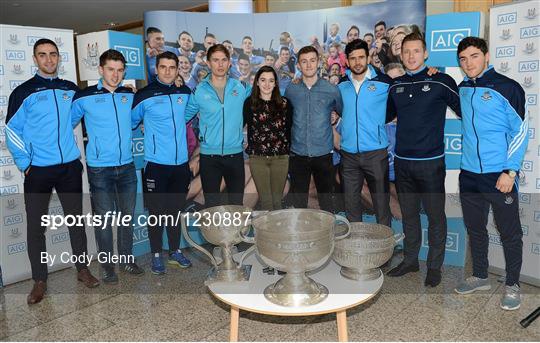 Sam Maguire and Dublin players visit AIG Sam Maguire and Dublin players visit AIG