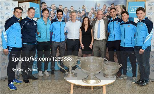 Sam Maguire and Dublin players visit AIG Sam Maguire and Dublin players visit AIG