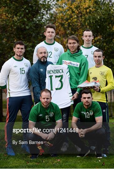 Jeff Hendrick Presentation to Irish International Deaf Soccer Team