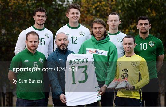 Jeff Hendrick Presentation to Irish International Deaf Soccer Team