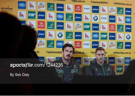 Australia Rugby Squad Training and Press Conference
