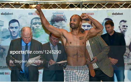 Boxing at Wembley Arena Weigh-in