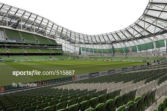 Visit To Aviva Stadium Ahead Of Uefa Europa League Final 515867 Sportsfile