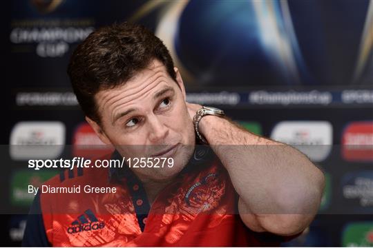 Munster Rugby Squad Training and Press Conference