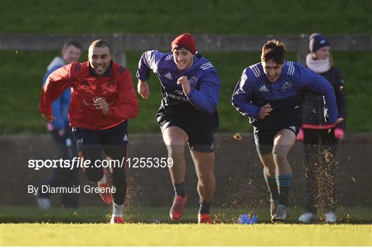 Munster Rugby Squad Training and Press Conference