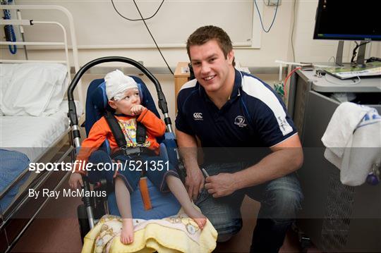 Leinster Rugby Team Visit Temple Street Children's University Hospital