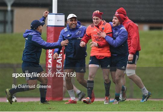 Munster Rugby Squad Training and Press Conference