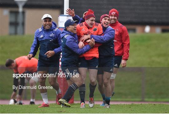 Munster Rugby Squad Training and Press Conference