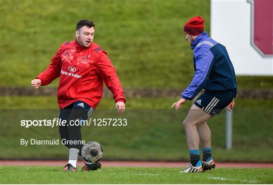 Munster Rugby Squad Training and Press Conference