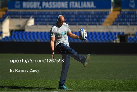 Italy Rugby Squad Captain's Run and Press Conference
