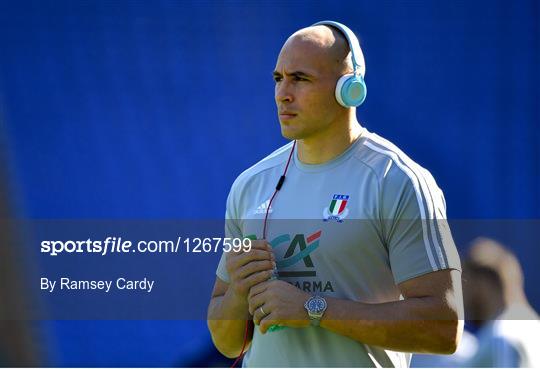 Italy Rugby Squad Captain's Run and Press Conference