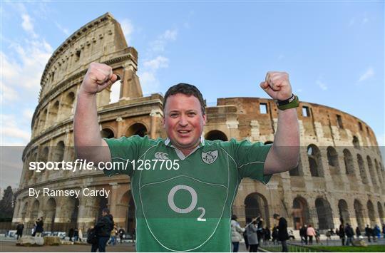 Ireland Rugby Supporters In Rome
