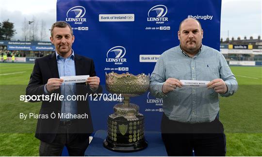 Bank of Ireland Leinster Schools Senior Cup Semi-Final draw