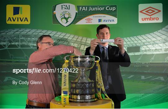 FAI Junior Cup Quarter Final Launch and Draw