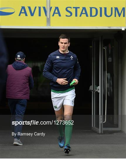 Ireland Rugby Squad Captain's Run and Press Conference